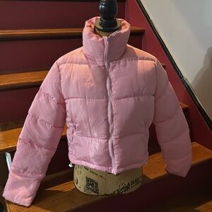 Hujoin puffer crop coat